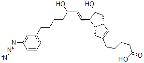 CAS 登录号：140900-65-8， 5-[(3aS,5R,6R,6aS)-6-[(E,3S)-7-(3-叠氮基苯基)-3-羟基庚-1-烯基]-5-羟基-1,3a,4,5,6,6a-六氢戊搭烯-2-基]戊酸