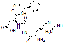 CAS#: 141261-62-3, (3S)-3-[[2-[[(E,2S)-2-Amino-5-(Diaminomethylideneamino)Pent-3-Enoyl]Amino]Acetyl]Amino]-4-Oxo-4-[[(1S)-2-Oxo-1-Phenylethyl]Amino]Butanoic Acid