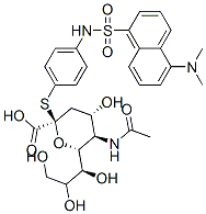 CAS#: 141303-70-0, (2S,4S,5R,6R)-5-Acetamido-2-[4-[(5-Dimethylaminonaphthalen-1-Yl)Sulfonylamino]Phenyl]Sulfanyl-4-Hydroxy-6-[(1R,2R)-1,2,3-Trihydroxypropyl]Oxane-2-Carboxylic Acid