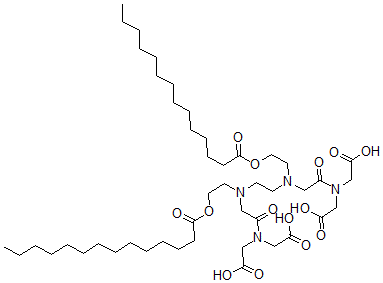 CAS 登录号：141433-28-5， 2-[[2-[2-[[2-(二(羧甲基)氨基)-2-氧代乙基]-(2-十四烷酰氧基乙基)氨基]乙基-(2-十四烷酰氧基乙基)氨基]乙酰基]-(羧甲基)氨基]乙酸