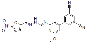 CAS#: 141480-75-3, N'-[4-(3,5-Dicyanophenyl)-6-Ethoxypyridin-2-Yl]-N-[(5-Nitrofuran-2-Yl)Methylideneamino]Methanimidamide