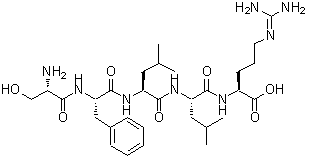CAS 登录号：141685-53-2， 丝氨酰苯丙氨酰亮氨酰亮氨酰-N<sup>5</sup>-(二氨基亚甲基)鸟氨酸