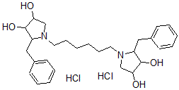 CAS 登录号：141839-02-3， 2-苄基-1-[6-(2-苄基-3,4-二羟基吡咯烷-1-基)己基]吡咯烷-3,4-二醇二盐酸盐