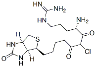 CAS#: 142009-29-8, (3aS-(3aalpha,4beta(R*),6aalpha))-N-(4-((Aminoiminomethyl)Amino)-1-(Chloroacetyl)Butyl)Hexahydro-2-Oxo-1H-Thieno(3,4-d)Imidazole-4-Pentanamide