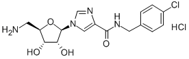 CAS 登录号：142344-38-5， 5-氨基-1-[(2R,3R,4S,5R)-5-(氨基甲基)-3,4-二羟基四氢呋喃-2-基]-N-[(4-氯苯基)甲基]咪唑-4-甲酰胺