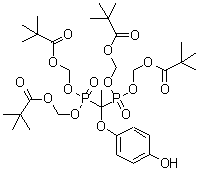 CAS#: 142523-14-6, 3,5-Bis{[(2,2-Dimethylpropanoyl)Oxy]Methoxy}-4-(4-Hydroxyphenoxy)-4,10,10-Trimethyl-3,5-Dioxido-9-Oxo-2,6,8-Trioxa-3lambda<Sup>5</Sup>,5lambda<Sup>5</Sup>-Diphosphaundec-1-Yl Pivalate