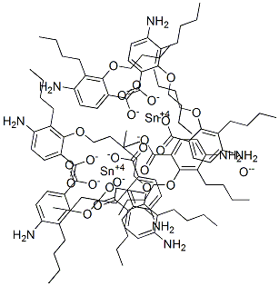 CAS 登录号：142785-14-6， 二(二-N-丁基(4-氨基水杨酸酯)锡)氧化物