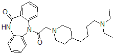 CAS 登录号：142860-99-9， 5-((4-(4-(二乙基氨基)丁基)-1-哌啶基)乙酰基)-11H-二苯并(b,e)(1,4)二氮杂卓-11-酮