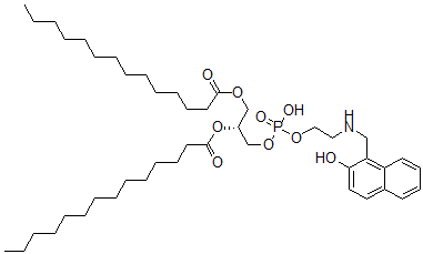 CAS 登录号：143023-13-6， [(2R)-1-[羟基-[2-[(2-羟基萘-1-基)甲基氨基]乙氧基]磷酰]氧基-3-十四碳酰氧基丙-2-基]十四烷酸酯