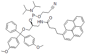 CAS#: 143039-35-4, N-[(2S)-3-[Bis(4-Methoxyphenyl)-Phenylmethoxy]-2-[2-Cyanoethoxy-(Di(Propan-2-Yl)Amino)Phosphanyl]Oxypropyl]-4-Pyren-1-Ylbutanamide