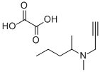 CAS 登录号：143347-30-2， N-甲基-N-丙-2-炔基戊烷-2-胺草酸盐