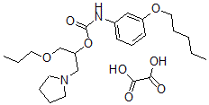 CAS 登录号：143503-32-6， 3-(戊氧基)-苯胺基甲酸2-丙氧基-1-(1-吡咯烷基甲基)乙基酯草酸盐