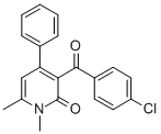 CAS 登录号：143572-56-9， 3-(4-氯苯甲酰基)-1,6-二甲基-4-苯基吡啶-2-酮