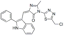 CAS#: 143658-86-0, (5Z)-3-[5-(Chloromethyl)-1,3,4-Thiadiazol-2-Yl]-2-Methyl-5-[(2-Phenyl-1H-Indol-3-Yl)Methylidene]Imidazol-4-One