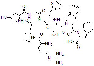 CAS 登录号：144006-47-3， 羟基脯氨酰(3)-3-噻吩基丙氨酰(5)-1,2,3,4-四氢-3-异喹啉羰基(7)-八氢-1H-吲哚-2-羰基(8)-去精氨酰(9)-血管舒缓激肽