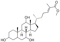 CAS#: 144210-47-9, Methyl (E,6R)-2-Methyl-6-[(3R,5S,7R,8R,9S,10S,12S,13R,14S,17R)-3,7,12-Trihydroxy-10,13-Dimethyl-2,3,4,5,6,7,8,9,11,12,14,15,16,17-Tetradecahydro-1H-Cyclopenta[a]Phenanthren-17-Yl]Hept-2-Enoate