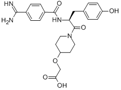 CAS#: 144412-49-7, 2-[1-[2-[(4-Carbamimidoylbenzoyl)Amino]-3-(4-Hydroxyphenyl)Propanoyl]Piperidin-4-Yl]Oxyacetic Acid