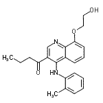 CAS 登录号：144453-77-0， 1-{8-(2-羟基乙氧基)-4-[(2-甲基苯基)氨基]-3-喹啉基}-1-丁酮