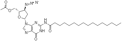 CAS 登录号：144742-33-6， 5'-O-乙酰基-3'-叠氮基-2',3'-二脱氧-N-棕榈酰鸟苷