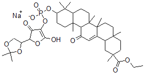 CAS#: 145079-98-7, L-Ascorbic acid 2-(glycyrrhetic acid ethyl ester-3beta-yl)phosphate sodium salt
