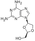 CAS 登录号：145514-04-1， (2R,4R)-4-(2,6-二氨基-9H-嘌呤-9-基)-1,3-二氧戊环-2-甲醇