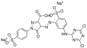 CAS#: 14552-81-9, Disodium Hydrogen 4-[[5-[(4,6-Dichloro-1,3,5-Triazin-2-Yl)Amino]-2-Sulphonatophenyl]Azo]-4,5-Dihydro-5-Oxo-1-(4-Sulphonatophenyl)-1H-Pyrazole-3-Carboxylate