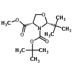 CAS#: 145625-08-7, 4-Methyl 3-(2-Methyl-2-Propanyl) (2R,4S)-2-(2-Methyl-2-Propanyl)-1,3-Oxazolidine-3,4-Dicarboxylate