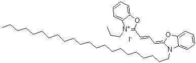 CAS#: 145687-07-6, (2Z)-3-Docosyl-2-[(E)-3-(3-Propyl-1,3-Benzoxazol-3-Ium-2-Yl)Prop-2-Enylidene]-1,3-Benzoxazole Iodide