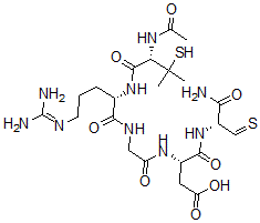 CAS#: 145706-74-7, (3S)-3-[[2-[[(2S)-2-[[(2S)-2-Acetamido-3-Methyl-3-Sulfanylbutanoyl]Amino]-5-(Diaminomethylideneamino)Pentanoyl]Amino]Acetyl]Amino]-4-[[(2R)-1-Amino-1-Oxo-3-Sulfanylidenepropan-2-Yl]Amino]-4-Oxobutanoic Acid