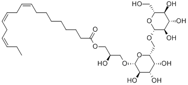 CAS 登录号：145937-22-0， [(2R,4R,5S,6R)-3,3,4,5-四羟基-2-丙氧基-6-[[(2S,3S,4S,5R,6R)-3,4,5-三羟基-6-(羟基甲基)四氢吡喃-2-基]氧基甲基]四氢吡喃-4-基](9Z,12Z,15Z)-十八碳-9,12,15-三烯酸酯