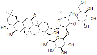 CAS#: 146519-04-2, (3beta,4alpha,11alpha,16alpha)-16,23,28-Trihydroxy-11-methoxyolean-12-en-3-yl O-beta-D-glucopyranosyl-(1-2)-O-(beta-D-glucopyranosyl-(1-3))-6-deoxy-beta-D-Galactopyranoside