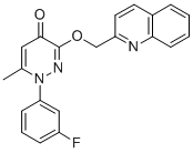CAS#: 146824-87-5, 1-(3-Fluorophenyl)-6-Methyl-3-(Quinolin-2-Ylmethoxy)Pyridazin-4-One