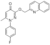 CAS#: 146824-88-6, 1-(4-Fluorophenyl)-6-Methyl-3-(Quinolin-2-Ylmethoxy)Pyridazin-4-One