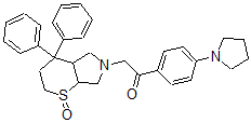 CAS#: 146862-49-9, 2-[1-Oxo-4,4-Di(Phenyl)-2,3,4a,5,7,7a-Hexahydrothiopyrano[3,2-c]Pyrrol-6-Yl]-1-(4-Pyrrolidin-1-Ylphenyl)Ethanone
