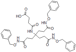 CAS#: 147219-26-9, 4-[[1,7-Dioxo-4-[3-Oxo-3-(Phenylmethoxyamino)Propyl]-1,7-Bis(Phenylmethoxyamino)Heptan-4-Yl]Amino]-4-Oxobutanoic Acid