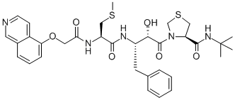 CAS#: 147318-81-8, (4R)-N-Tert-Butyl-3-[(2S,3S)-2-Hydroxy-3-[[(2R)-2-[(2-Isoquinolin-5-Yloxyacetyl)Amino]-3-Methylsulfanylpropanoyl]Amino]-4-Phenylbutanoyl]-1,3-Thiazolidine-4-Carboxamide