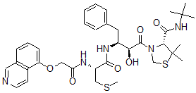 CAS#: 147384-69-8, (4R)-N-Tert-Butyl-3-[(2S,3S)-2-Hydroxy-3-[[(2R)-2-[(2-Isoquinolin-5-Yloxyacetyl)Amino]-3-Methylsulfanylpropanoyl]Amino]-4-Phenylbutanoyl]-5,5-Dimethyl-1,3-Thiazolidine-4-Carboxamide