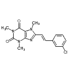 CAS#: 147700-11-6, 8-[(E)-2-(3-Chlorophenyl)Vinyl]-1,3,7-Trimethyl-3,7-Dihydro-1H-Purine-2,6-Dione
