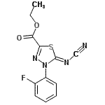 CAS 登录号：148367-80-0， 乙基(5Z)-5-(氰基亚氨基)-4-(2-氟苯基)-4,5-二氢-1,3,4-噻二唑-2-羧酸酯