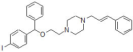 CAS 登录号：148832-04-6， 1-[2-[(4-碘苯基)-苯基甲氧基]乙基]-4-[(E)-3-苯基丙-2-烯基]哌嗪