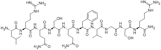 CAS 登录号：149097-03-0， 亮氨酰-精氨酰-谷氨酰胺酰-丝氨酰-谷氨酰胺酰-苯丙氨酰-缬氨酰-甘氨酰-丝氨酰-精氨酰胺
