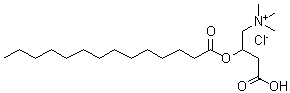 CAS#: 14919-38-1, 3-Carboxy-N,N,N-Trimethyl-2-(Tetradecanoyloxy)-1-Propanaminium Chloride