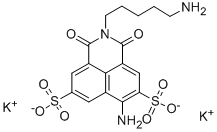 CAS#: 149733-79-9, 7-Amino-2-(5-Aminopentyl)-2,3-Dihydro-1,3-Dioxo-1H-Benz[de]Isoquinoline-5,8-Disulfonic Acid Potassium Salt (1:2)