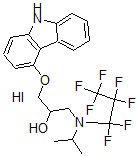CAS#: 149825-33-2, 1-(9H-Carbazol-4-Yloxy)-3-(1,1,2,2,3,3,3-Heptafluoropropyl-Propan-2-Ylamino)Propan-2-Ol Hydroiodide