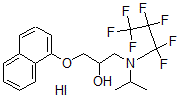 CAS 登录号：149825-35-4， 1-(1,1,2,2,3,3,3-七氟丙基-丙-2-基氨基)-3-萘-1-基氧基丙-2-醇氢碘酸盐