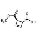 CAS 登录号：149883-17-0， (1R,4R)-4-(甲氧羰基)-2-环丁烯-1-羧酸