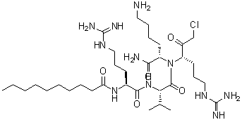 CAS#: 150113-99-8, N<sup>2</sup>-Decanoyl-L-arginyl-L-valyl-N-[(3S)-6-carbamimidamido-1-chloro-2-oxo-3-hexanyl]-L-lysinamide