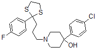 CAS#: 150176-80-0, 4-(4-Chlorophenyl)-1-[3-[2-(4-Fluorophenyl)-1,3-Dithiolan-2-Yl]Propyl]Piperidin-4-Ol
