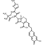 CAS#: 150256-26-1, (6R)-7-{[(2-Amino-1,3-Thiazol-4-Yl){[(2-Carboxy-2-Propanyl)Oxy]Imino}Acetyl]Amino}-3-[3-(7-Hydroxy-6-Oxo-2(6H)-Isoquinolinyl)-1-Propen-1-Yl]-8-Oxo-5-Thia-1-Azabicyclo[4.2.0]Oct-2-Ene-2-Carboxylic Acid