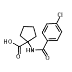 CAS 登录号：15026-82-1， 1-[(4-氯苯甲酰基)氨基]环戊烷羧酸